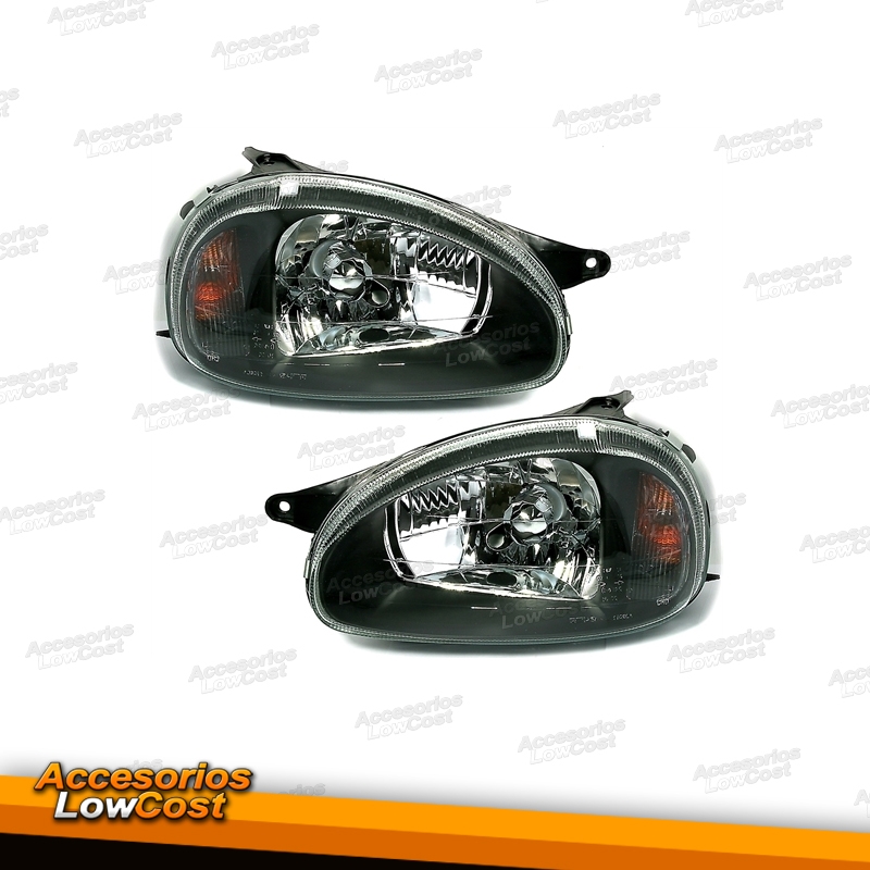 FAROS PARA FORD FOCUS MK1 (98-01) BOMBILLA H4 FONDO NEGRO