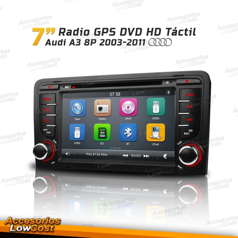 RADIO DVD GPS AUDI TACTIL 7 PARA AUDI A3