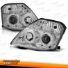 FAROS CON OJOS DE ÁNGEL CITROEN C2. FONDO CROMO.