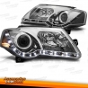 FAROS DELANTEROS LUZ DIURNA VW PASSAT 3C,05-10.CRISTAL CLARO-CROMADO