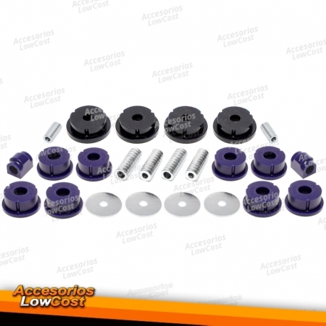 Kit casquillos TA Technix PU 26 piezas / eje trasero con estabilizador Ø 19mm / apto para BMW Serie 3 E36