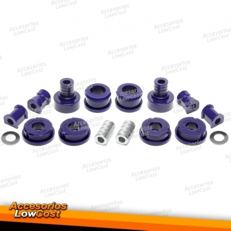 Kit de buchas TA Technix PU 14 peças eixo dianteiro Ø 21mm eixo traseiro ambos com estabilizador Ø 14mm para BMW Z1 Roadster