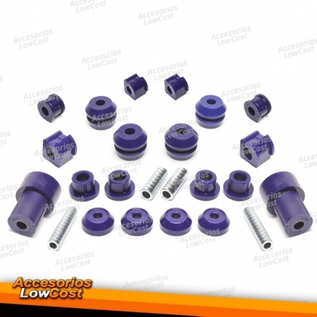 Kit de casquillos TA Technix PU 24 piezas eje trasero VA+ apto para VW Corrado/Golf II/Jetta II/Seat Toledo I