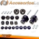 Kit de buchas TA Technix PU 28 peças / VA+ eixo traseiro adequado para VW Golf III / Golf III+IV Cabriolet / Vento