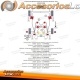 Kit de casquillos TA Technix PU 28 piezas / eje trasero VA+ apto para VW Golf III / Golf III+IV Cabriolet / Vento