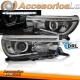 Faro Toyota Hilux 16 LED DRL negro