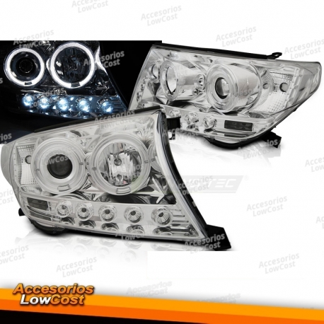 Toyota Land cruiser FJ200 07-12 ojos de ángel cromados