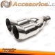 Tubo de escape TA Technix acero inoxidable universal 2 x 89mm DTM redondo