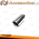 Tubo de escape TA Technix acero inoxidable universal 82 x 72 mm ovalado / acampanado / biselado