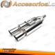 Silenciador trasero deportivo TA Technix de acero inoxidable universal 2 x 92 x 87 mm ovalado / afilado / inclinado