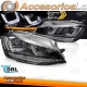 FAROS LIGHT SEQ NEGRO CON LÍNEA NEGRA compatible con VW GOLF 7 13-17