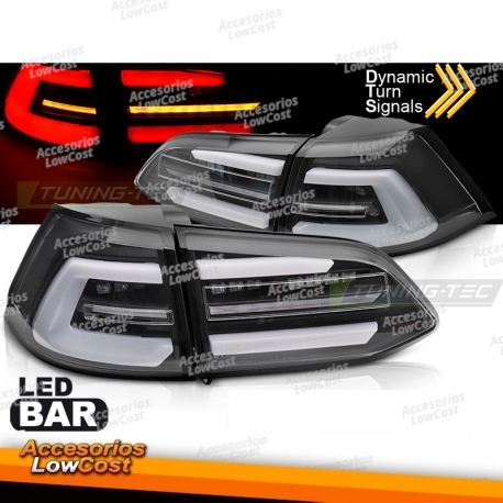  LUCES TRASERAS LED ROJAS HUMO SEQ para VW GOLF 7 17-19 SW