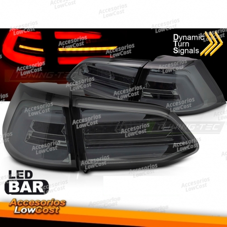  LUCES TRASERAS LED ROJAS HUMO SEQ para VW GOLF 7 17-19 SW