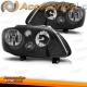 FAROS PARA VOLKSWAGEN VW CADDY 04-10 FONDO NEGRO