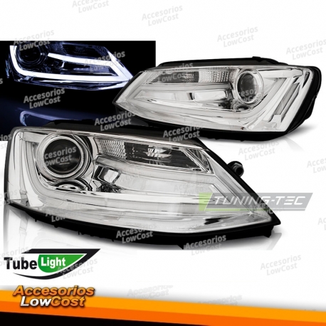 FAROS TUBO LUZ CROMADA se adapta a VW JETTA VI 1/11-18