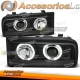 FARÓIS PRETOS ANGEL EYES para VW CORRADO 88-95