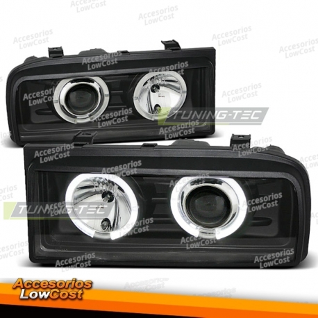 FARÓIS PRETOS ANGEL EYES para VW CORRADO 88-95