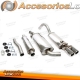 Sistema TA Technix de acero inoxidable 2x70mm apto para Audi 80/90+Coupé Tipo 89