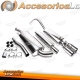 Sistema TA Technix de acero inoxidable con brida redonda de 2x76 mm apto para Audi 80, tipo 89