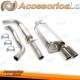 Sistema TA Technix de acero inoxidable 2x80mm apto para Audi A3 1.8T+1.9TDI tipo 8L