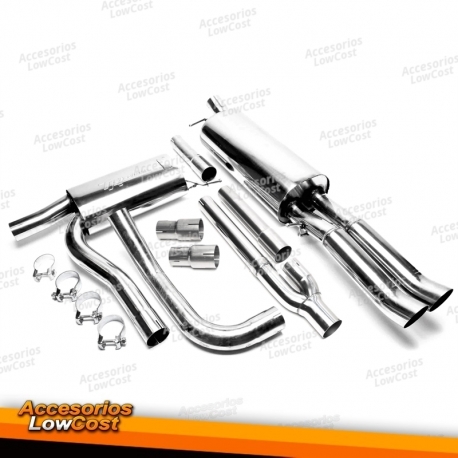 Sistema de escape TA Technix de acero inoxidable 2x76mm DTM apto para Audi A4 sedán, Avant, tipo B5