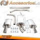 Sistema de escape TA Technix Duplex de acero inoxidable 1x100mm apto para Audi A4 B7 Limo./Avant