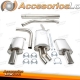 Sistema de escape TA Technix Duplex de acero inoxidable 1x100mm apto para Audi A4 B6 Limo./Avant/Cabrio