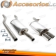 Sistema de escape de aço inoxidável TA Technix 2x80mm adequado para Audi A4 Quattro 1.8/1.8T/1.9TDI sedan, Avant, tipo B5