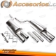 Sistema de escape TA Technix de acero inoxidable con brida redonda de 2x76 mm apto para Audi A6 Quattro Sedan, Avant, Tipo 4B