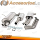 Sistema de escape TA Technix de acero inoxidable 2x70mm apto para BMW 320i/323i/328i M52 E46 Limo./Coupé/Touring