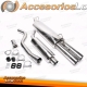 Sistema de escape TA Technix de acero inoxidable 2x76mm redondo/acampanado apto para Opel Vectra A-CC