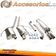 Sistema de escape TA Technix de acero inoxidable 2x80mm apto para Opel Omega B Limo.