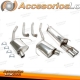 Sistema de escape TA Technix de acero inoxidable 2x80mm apto para Opel Omega B Caravan