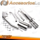 Sistema de escape de acero inoxidable TA Technix 2x76mm redondo/acampanado adecuado para Opel Omega B / Caravan de 6 cilindros