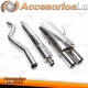 Sistema de escape TA Technix de acero inoxidable 2x76mm redondo/acampanado apto para Peugeot 106 Fase I+II