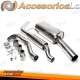 Sistema de escape TA Technix de acero inoxidable 1x70mm apto para VW Golf I Cabriolet, Scirocco II