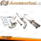 Sistema de escape de acero inoxidable TA Technix 2x80mm apto para VW Golf III Tipo 1H_