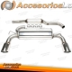 Sistema de escape TA Technix Duplex de acero inoxidable 1x100mm apto para VW Golf IV R32