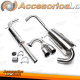 Sistema de escape TA Technix de acero inoxidable 2x76mm redondo/acampanado apto para VW Lupo 6E/6X