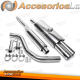 Sistema de escape de acero inoxidable TA Technix 2x76mm adecuado para VW Polo, Polo Classic, Polo Coupe Tipo 86C