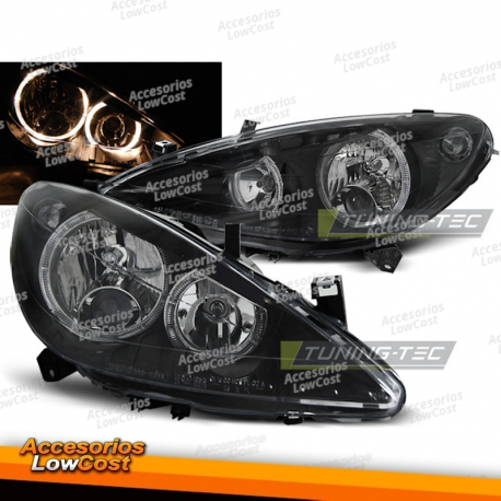 PEUGEOT 307 04/01-06/05 OLHOS DE ANJO NEGRO