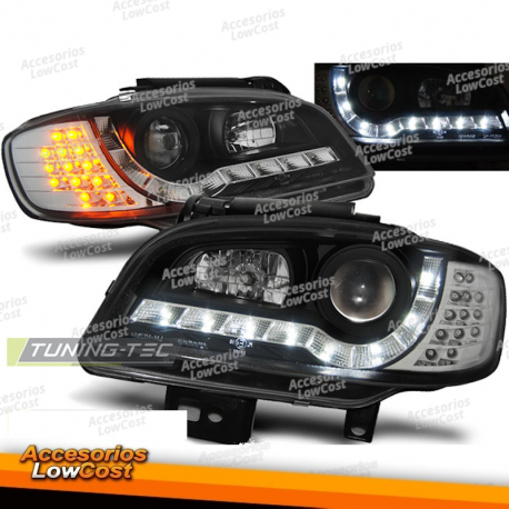 FAROS DAYLIGHT NEGROS aptos para SEAT IBIZA/CORDOBA 09/99-03/02