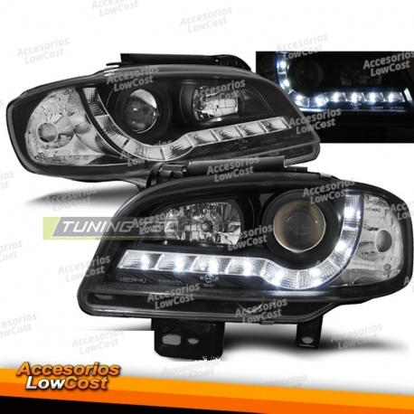 FAROS DAYLIGHT NEGROS aptos para SEAT IBIZA/CORDOBA 09/99-03/02