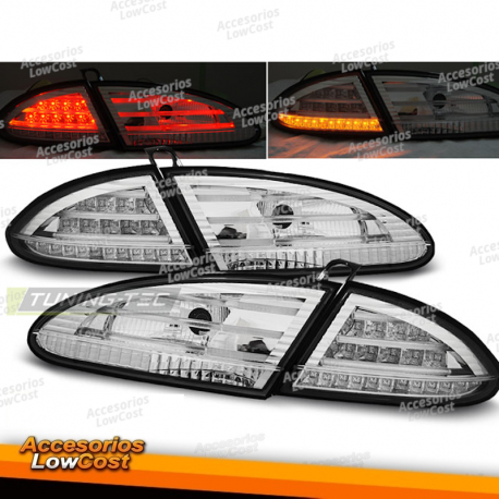 LUCES TRASERAS LED CROMADAS para SEAT LEON 06/05-09