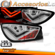 LUCES TRASERAS DE BARRA LED CROMADAS para SEAT IBIZA 6J 3D 06/08-12