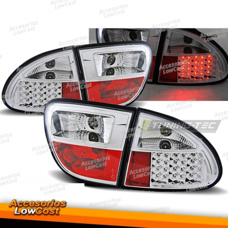 LUCES TRASERAS LED CROMADAS para SEAT LEON 04.99-08.04