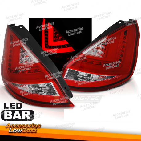 FORD FIESTA MK7 08-12 HB BARRA LED BRANCO VERMELHO