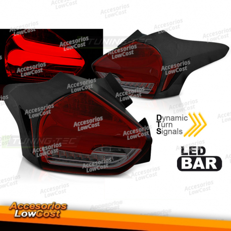 FORD FOCUS 3 15-18 HATCHBACK FUMO VERMELHO SEQ LED