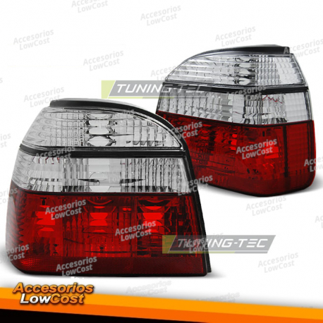 LUCES TRASERAS ROJO BLANCO compatible con VW GOLF 3 09.91-08.97 ROJO BLANCO