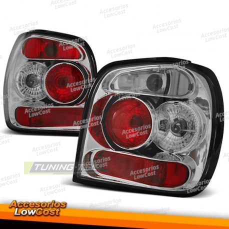 LUCES TRASERAS CROMADAS para VW POLO 6N2 10.99-10.01